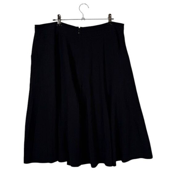 Eileen Fisher 100% Silk Skirt Black Gored Georgette Crepe Pockets Size Small - Picture 4 of 10